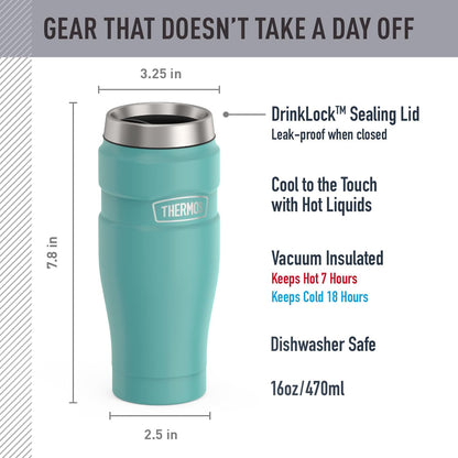 Stainless King Stainless Steel Tumbler, 16oz, Midnight Blue