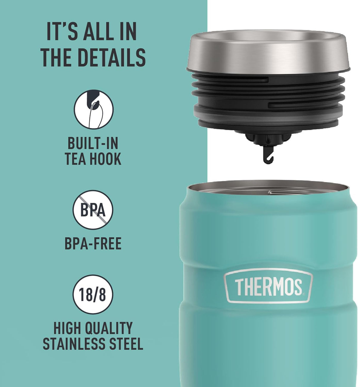 Stainless King Stainless Steel Tumbler, 16oz, Midnight Blue