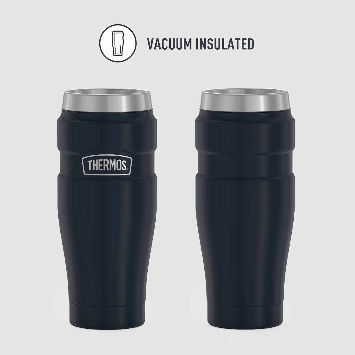 Stainless King Stainless Steel Tumbler, 16oz, Midnight Blue