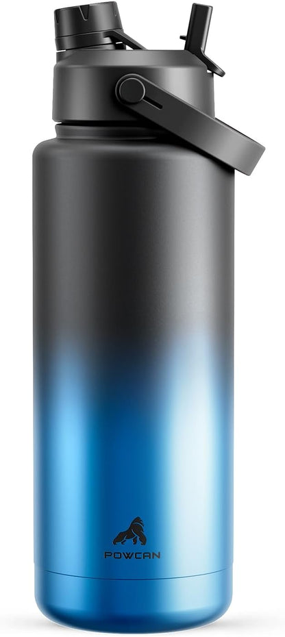 26 oz Insulated Water Bottle with 2-in-1 Straw and Spout Lid, Keep Cold 24H, Leak-Proof, Fits in Car Cup Holder, Stainless Steel Water Bottle for Sports, Travel, and School (Dark Knight) - Colors A