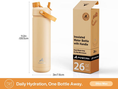 26 oz Insulated Water Bottle with 2-in-1 Straw and Spout Lid, Keep Cold 24H, Leak-Proof, Fits in Car Cup Holder, Stainless Steel Water Bottle for Sports, Travel, and School (Dark Knight) - Colors A