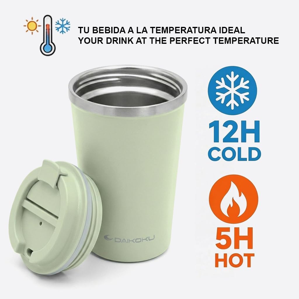 Airtight Thermal Cup 350 ml Stainless Steel | Leakproof and Leakproof Screw Cap | Double Wall Insulating BPA Free | Cold 12h and Hot Drinks 5h | Blue