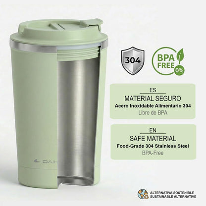 Airtight Thermal Cup 350 ml Stainless Steel | Leakproof and Leakproof Screw Cap | Double Wall Insulating BPA Free | Cold 12h and Hot Drinks 5h | Blue