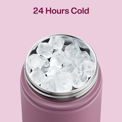 Insulated Water Bottle with Straw Stainless Steel Water Bottle, Leak-Proof, BPA-Free, Double Wall Vacuum Keeps Cold for 24 Hours for Sports, Travel, School (26 oz, Cotton Candy) - Colors B