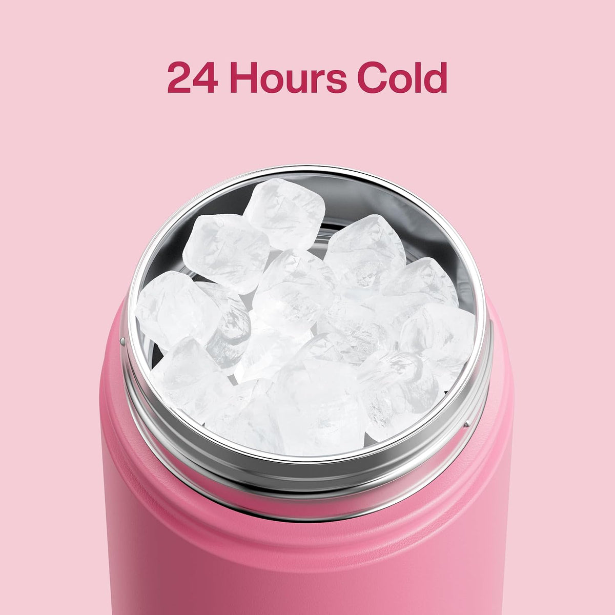Insulated Water Bottle with Straw Stainless Steel Water Bottle, Leak-Proof, BPA-Free, Double Wall Vacuum Keeps Cold for 24 Hours for Sports, Travel, School (26 oz, Cotton Candy) - Colors B