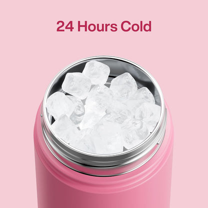 Insulated Water Bottle with Straw Stainless Steel Water Bottle, Leak-Proof, BPA-Free, Double Wall Vacuum Keeps Cold for 24 Hours for Sports, Travel, School (26 oz, Cotton Candy) - Colors B