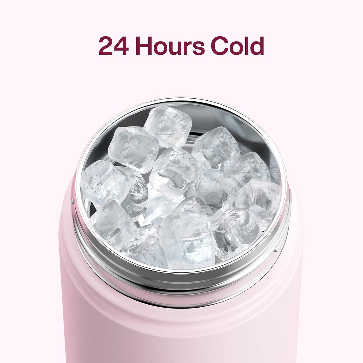 Insulated Water Bottle with Straw Stainless Steel Water Bottle, Leak-Proof, BPA-Free, Double Wall Vacuum Keeps Cold for 24 Hours for Sports, Travel, School (26 oz, Cotton Candy) - Colors B