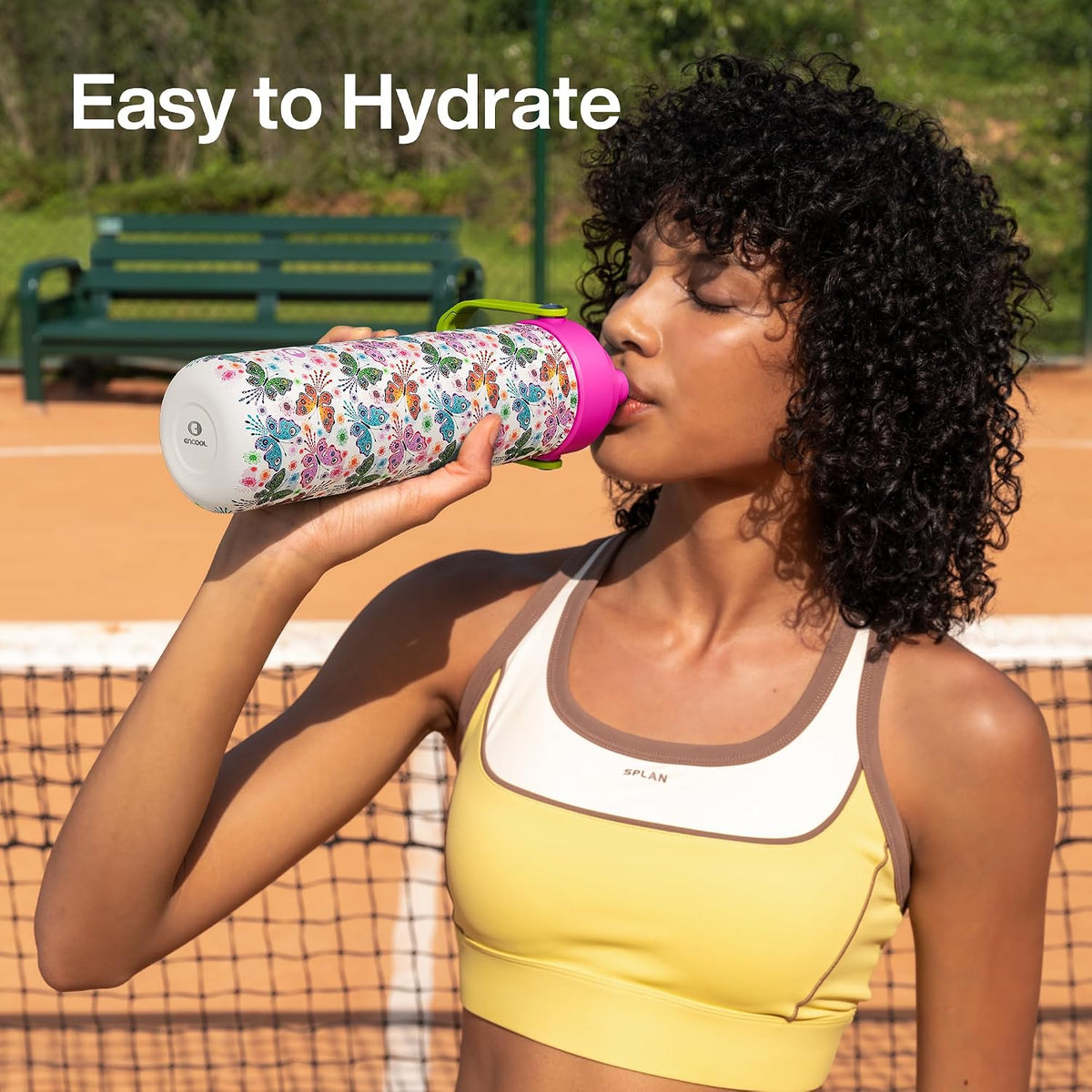 Insulated Water Bottle with Straw Stainless Steel Water Bottle, Leak-Proof, BPA-Free, Double Wall Vacuum Keeps Cold for 24 Hours for Sports, Travel, School (26 oz, Cotton Candy) - Colors B