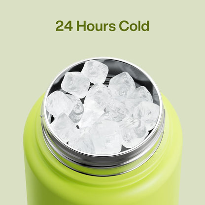 Insulated Water Bottle with Straw Stainless Steel Water Bottle, Leak-Proof, BPA-Free, Double Wall Vacuum Keeps Cold for 24 Hours for Sports, Travel, School (26 oz, Cotton Candy) - Colors B