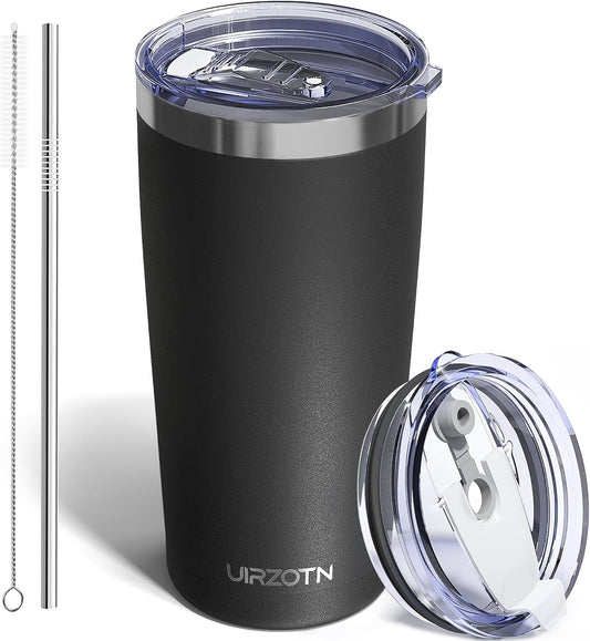 20oz Travel Coffee Tumbler, Insulated Travel Mug, Black