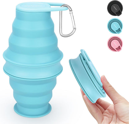 Collapsible Water Bottle, BPA Free Silicone Foldable Water Bottles