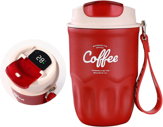 Stainless Steel Coffee Mug, Insulated Coffee Mug with Handle, Insulated -Tumbler with Lid & Handle, Leakproof, Keep Hot/Ice, Tea & Beers, for Home, Offices & Outdoor Use