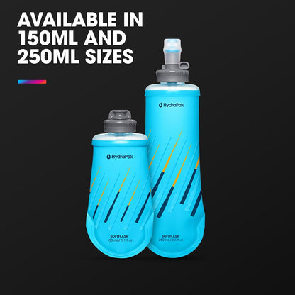 SoftFlask Collapsible Nutrition Flask 2-Pack (250ml, Malibu)