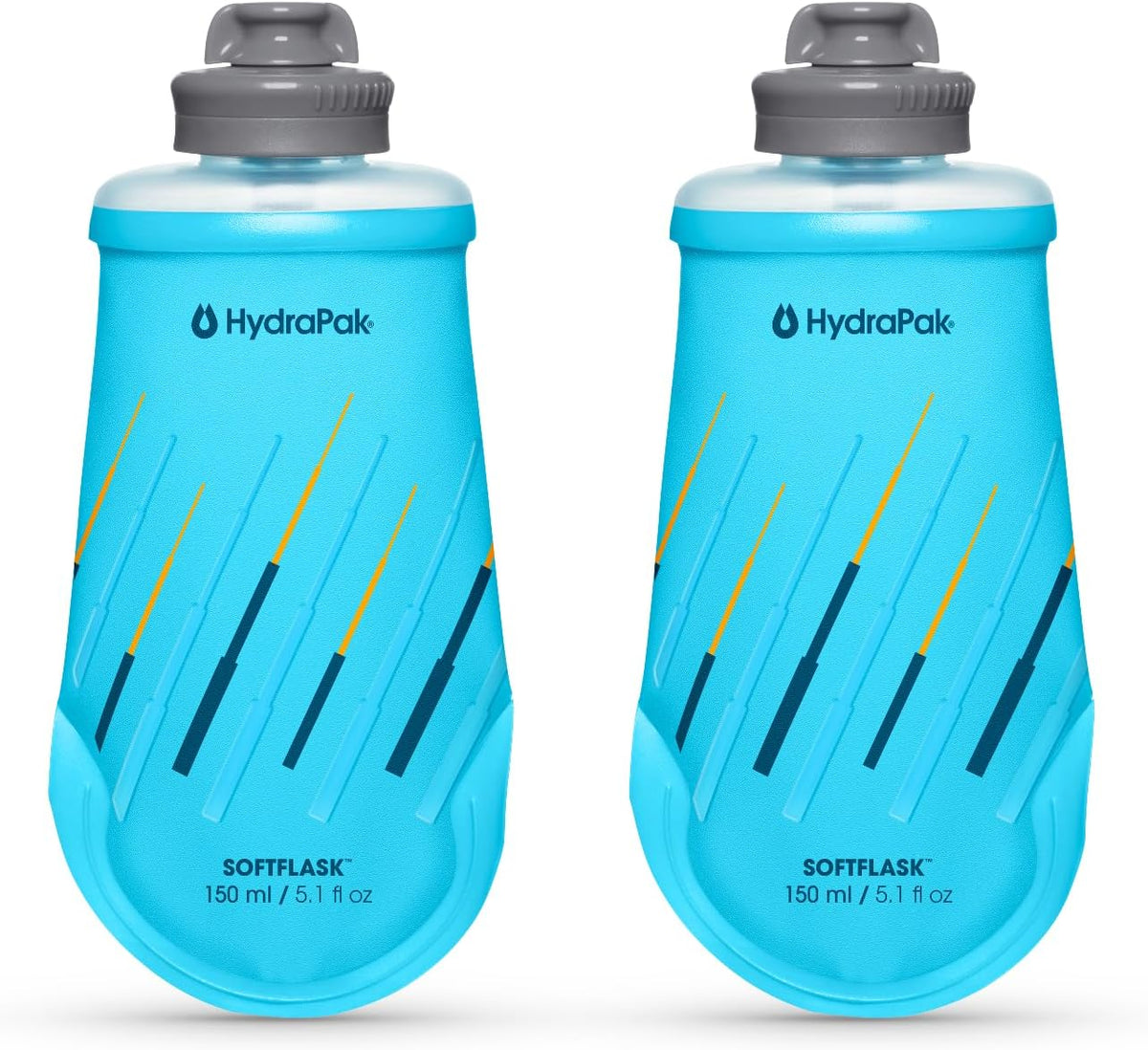 SoftFlask Collapsible Nutrition Flask 2-Pack (250ml, Malibu)