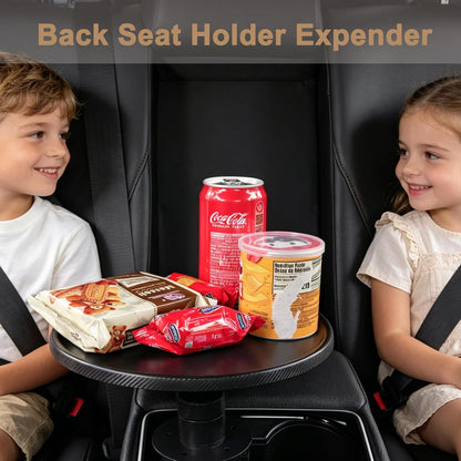 Cup Holder Car Tray, Car Cup Holder Tray Table for Snak Dining & Work, Universal Swivel Arm fit for Most Vehicles (Plastic)