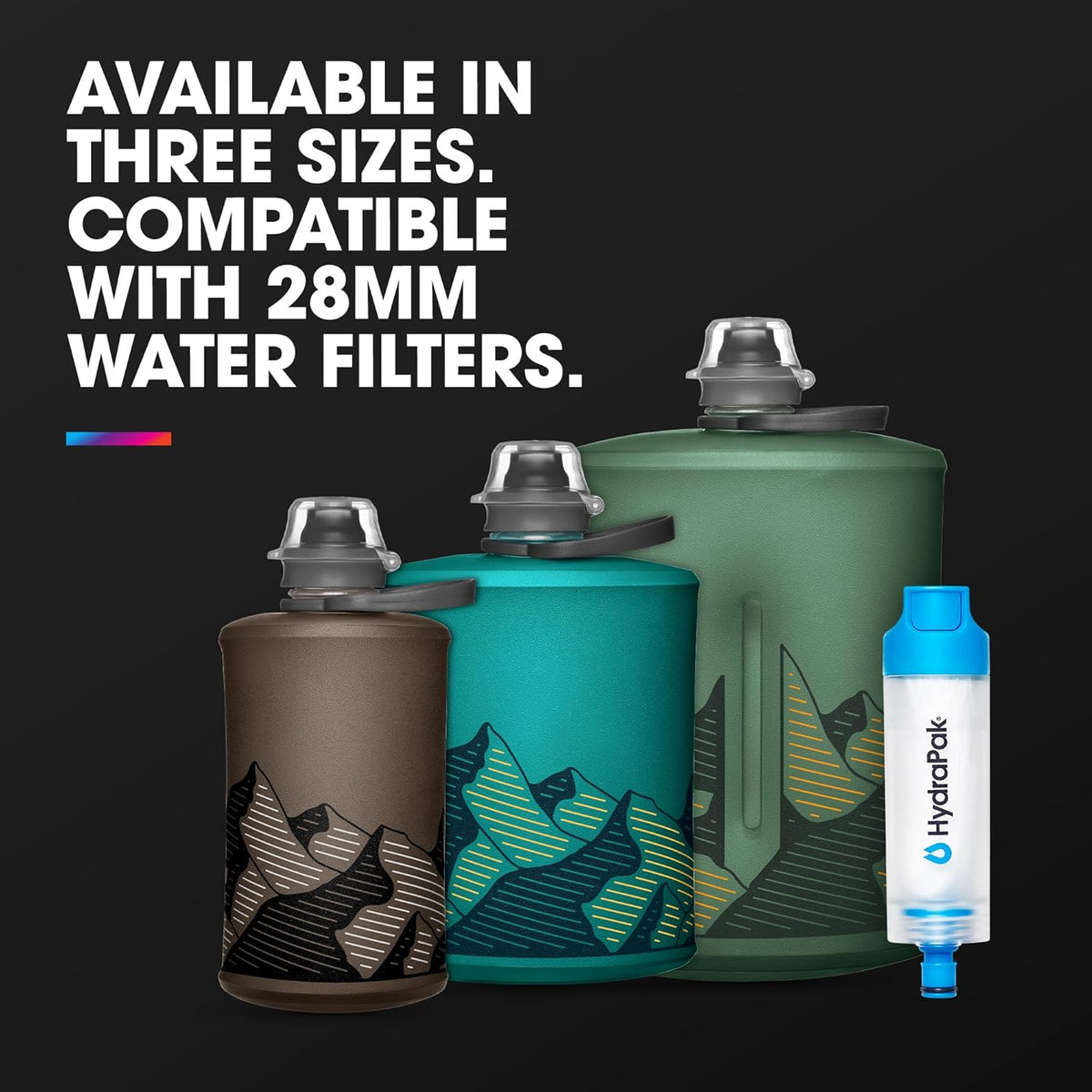 Stow Collapsible Water Bottle (350ml, 500ml, 1L)
