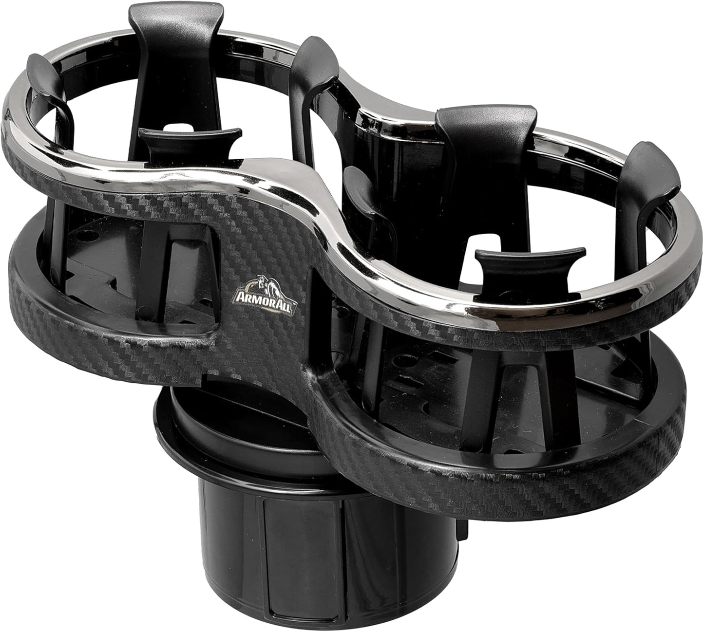 Cupholder 2 in 1 Expander, Turn 1 Cupholder to 2, Dual Drink Holder Expander with Adjustable Expandable Base to Fit Most Cars and Vehicles, Secure Hold with Drink Grips