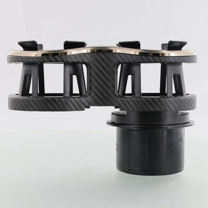 Cupholder 2 in 1 Expander, Turn 1 Cupholder to 2, Dual Drink Holder Expander with Adjustable Expandable Base to Fit Most Cars and Vehicles, Secure Hold with Drink Grips