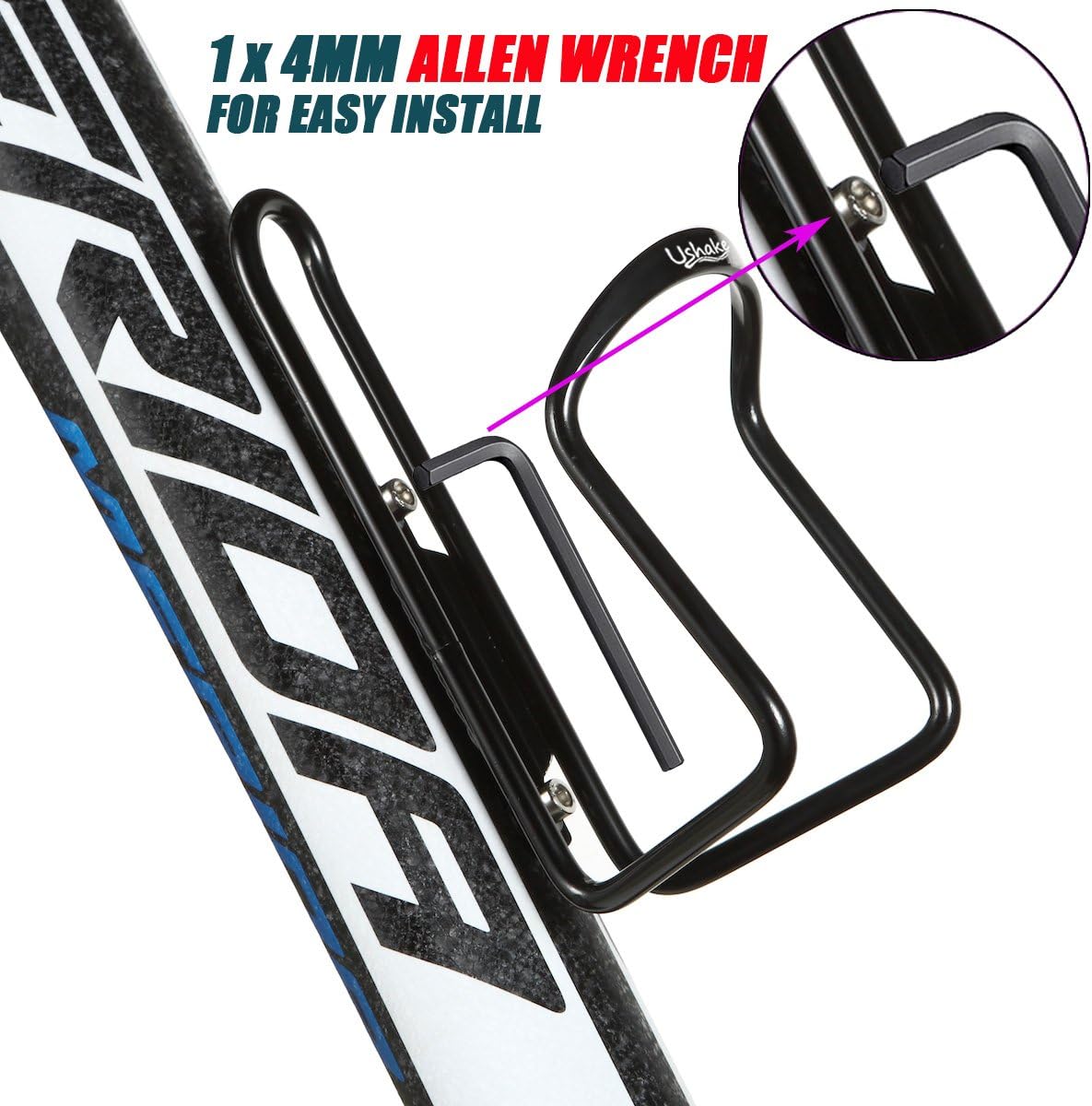 Bike Water Bottle Cage, Alloy Bicycle Holder Bracket