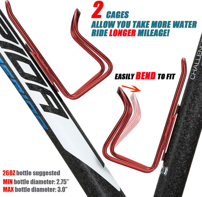 Bike Water Bottle Cage, Alloy Bicycle Holder Bracket