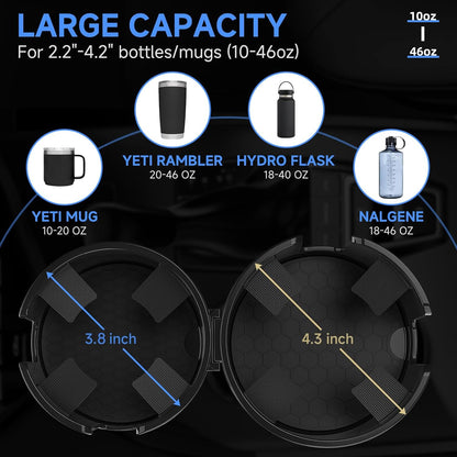 Car Cup Holder Expander, 2 in 1 Cup Holder Adpater Extenter for Car