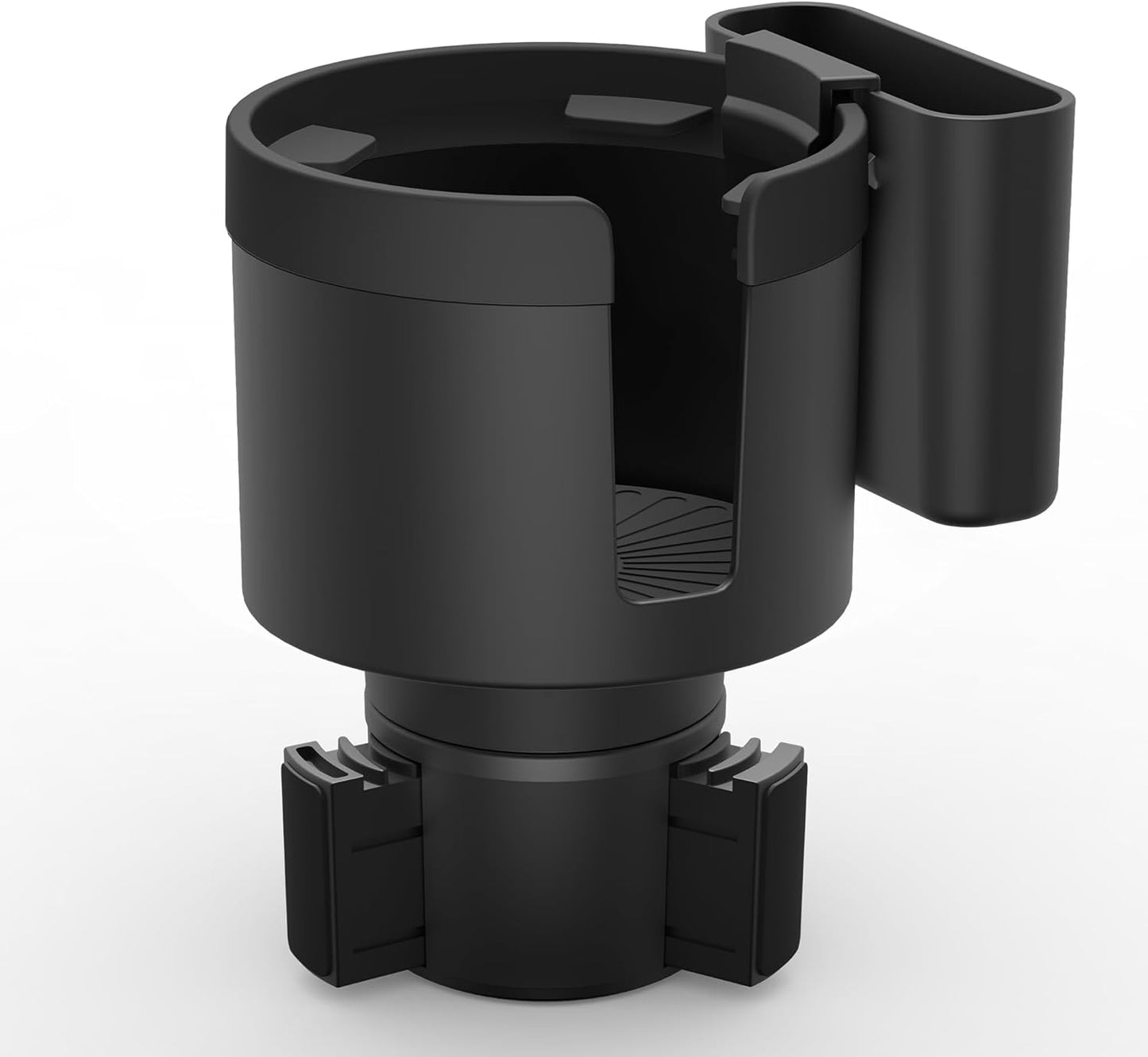 Cup Holder Expander with Phone Holder & Cable Access, 3-in-1 Car Organizer, Side Storage Box for Phone/Cards, Compatible with Yeti, Owala, Hydro Flasks & Large Bottles Mugs in 3.5"-4.0"