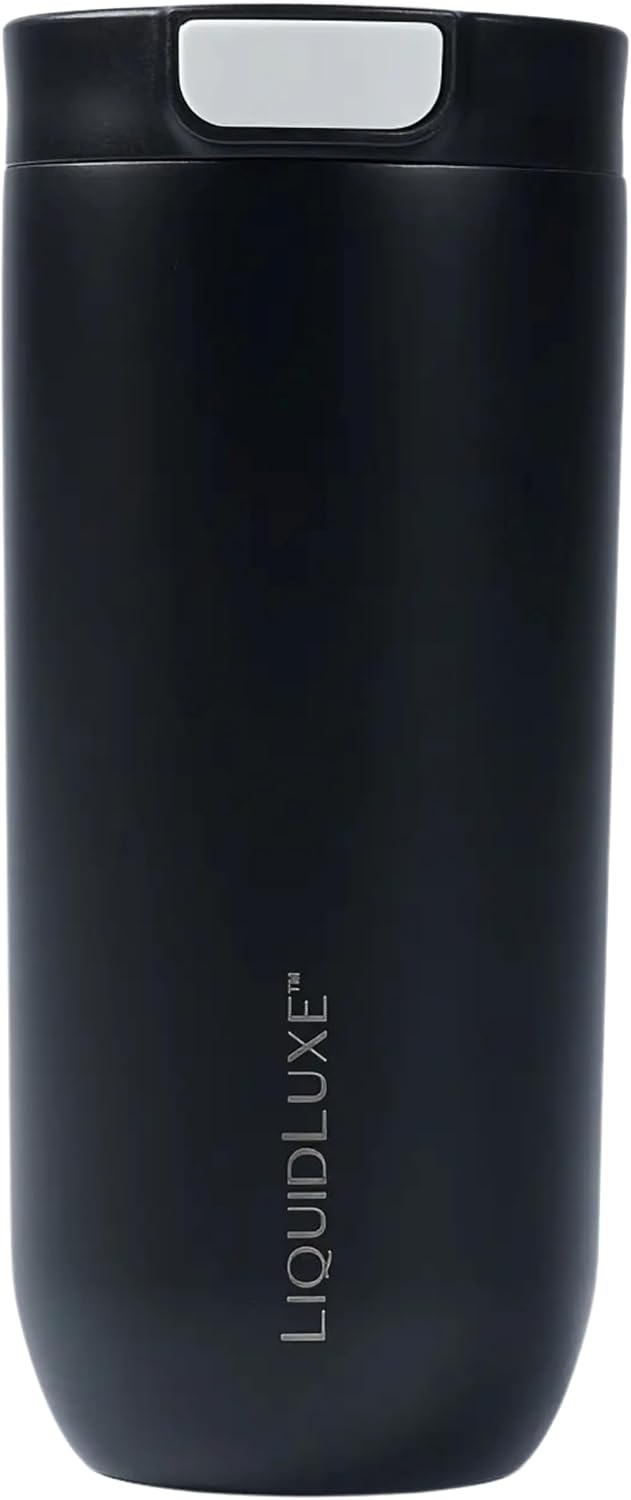 THE CLASSIC Vacuum Insulated Stainless Steel Travel Mug, Leakproof Locking Lid, Double-Wall Insulation, BPA-Free Coffee Mug for Hot & Cold Drinks, 500 mL (Matte Black)