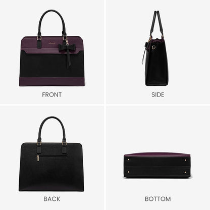 Laptop Tote Bag for Women,Leather Work Bag, Waterproof Business Teacher Bag,Large Computer Handbag Purse Briefcase,Office Gifts for Women