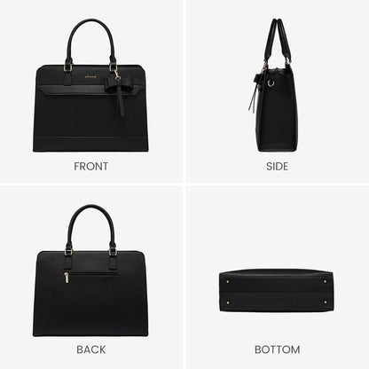 Laptop Tote Bag for Women,Leather Work Bag, Waterproof Business Teacher Bag,Large Computer Handbag Purse Briefcase,Office Gifts for Women