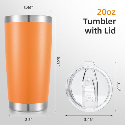 20 oz Tumbler with Lid Stainless Steel Insulated Tumblers, 1 Pack | Leak Proof Lid, Double Wall & Vacuum, Powder Coated, Fit Most Car Cup Holders, for Cold and Hot Drinks, Blue
