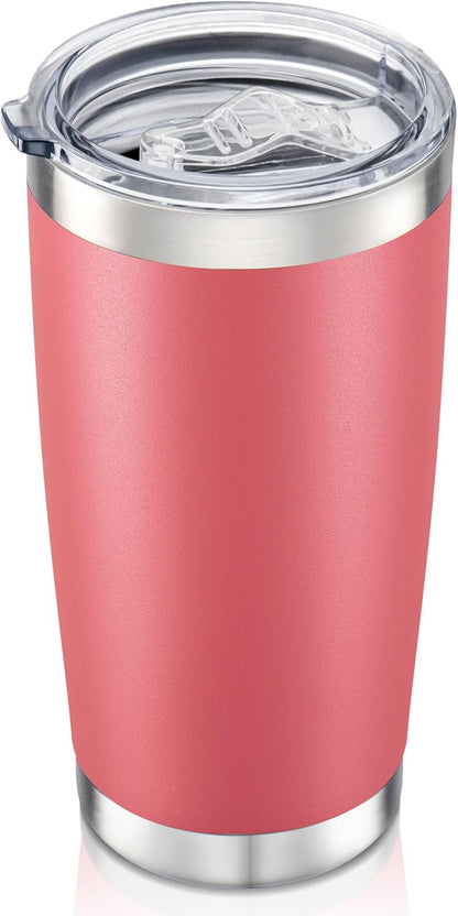 20 oz Tumbler with Lid Stainless Steel Insulated Tumblers, 1 Pack | Leak Proof Lid, Double Wall & Vacuum, Powder Coated, Fit Most Car Cup Holders, for Cold and Hot Drinks, Blue