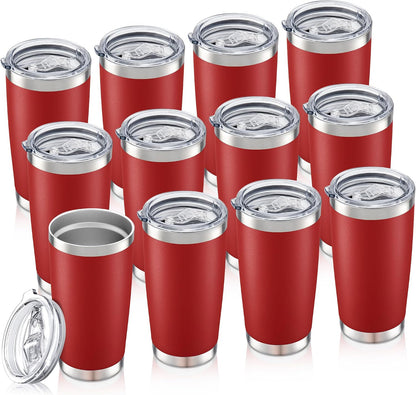 20 oz Tumbler with Lid Stainless Steel Insulated Tumblers, 1 Pack | Leak Proof Lid, Double Wall & Vacuum, Powder Coated, Fit Most Car Cup Holders, for Cold and Hot Drinks, Blue