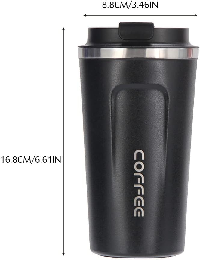 Coffee Travel Mug, 17 oz Thermal Coffee Mug with Spill Leakproof Lid,Vacuum Double Wall Reusable Stainless Steel Travel Coffee Cup for Tea,Water,Beer,Keep Hot/Ice Drinks