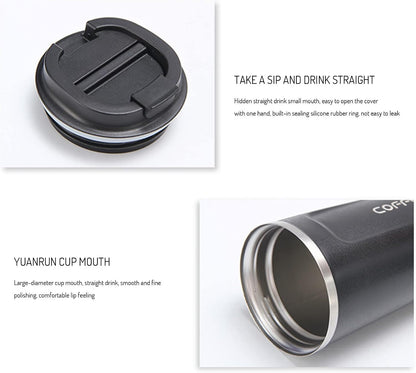 Coffee Travel Mug, 17 oz Thermal Coffee Mug with Spill Leakproof Lid,Vacuum Double Wall Reusable Stainless Steel Travel Coffee Cup for Tea,Water,Beer,Keep Hot/Ice Drinks