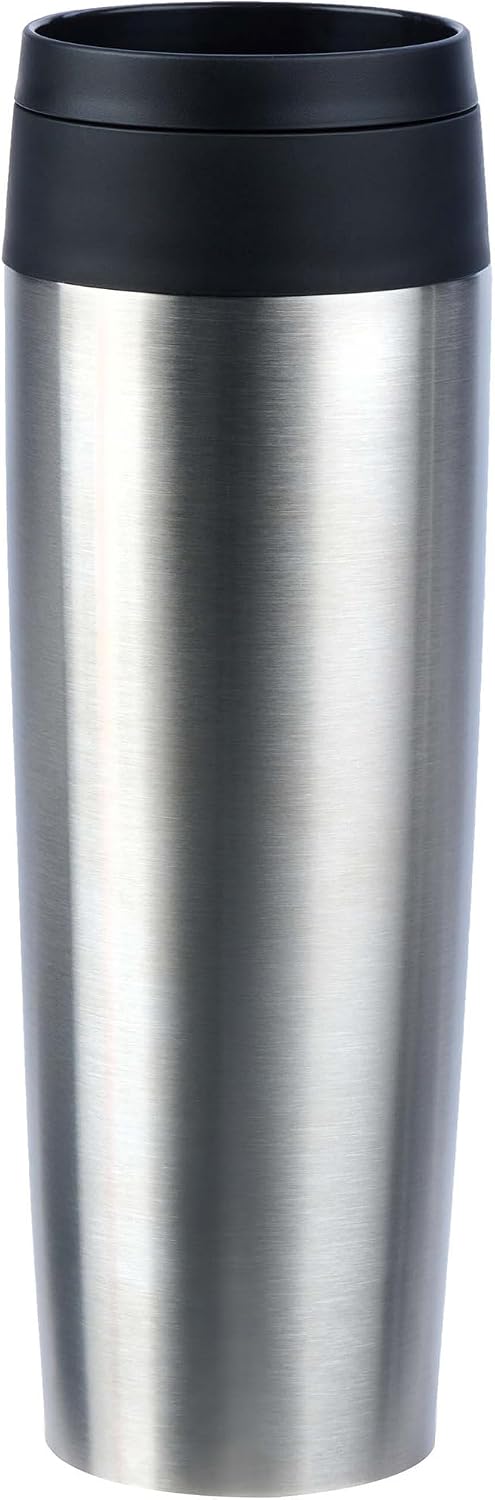 N20223 Travel Mug Classic Insulated Mug 0.5 Litres, Comfort Screw Cap, Stainless Steel, 6 Hours Hot and 12 Hours Cold, 100% Leak-Proof, Dishwasher Safe, 360° Drinking Opening, Dark Grey