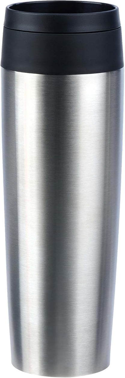 N20223 Travel Mug Classic Insulated Mug 0.5 Litres, Comfort Screw Cap, Stainless Steel, 6 Hours Hot and 12 Hours Cold, 100% Leak-Proof, Dishwasher Safe, 360° Drinking Opening, Dark Grey