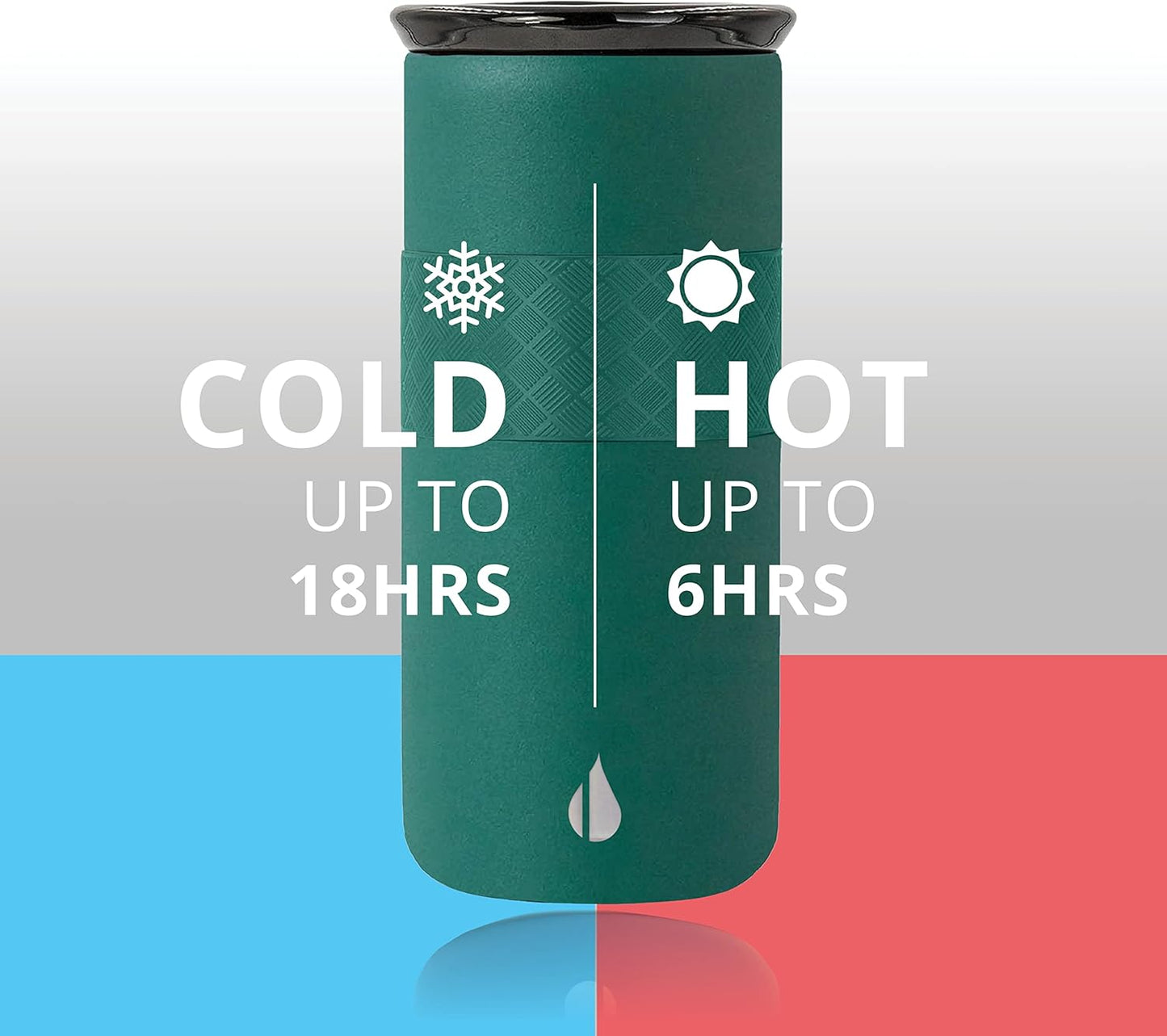 Artisan Insulated Tumbler, Triple Wall Coffee Travel Mug, Reusable Stainless Steel Coffee Tumbler with Ceramic Lid, Thermal Coffee Cups for Hot (6 Hrs) & Cold (18 Hrs), 12oz - Teak Wood