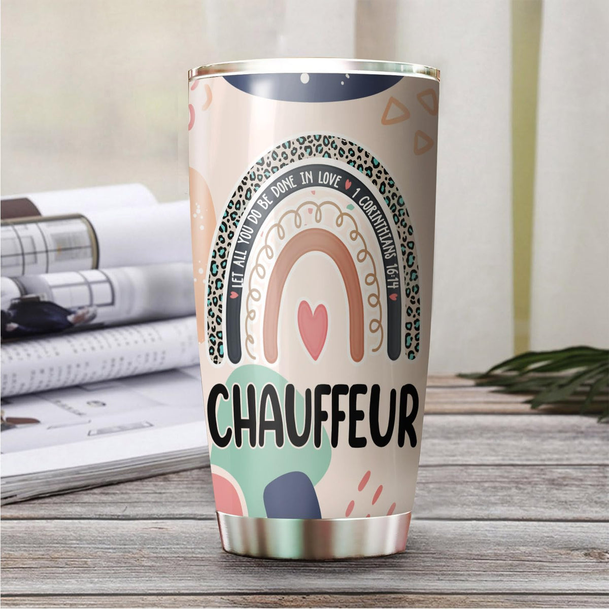 Let All You Do Be Done In Love Postal Clerk Tumbler Stainless Steel 20oz, Office Gifts Women Men Work Friends Coworker, Driking Coffee Cup For Birthday Christmas - Colors B