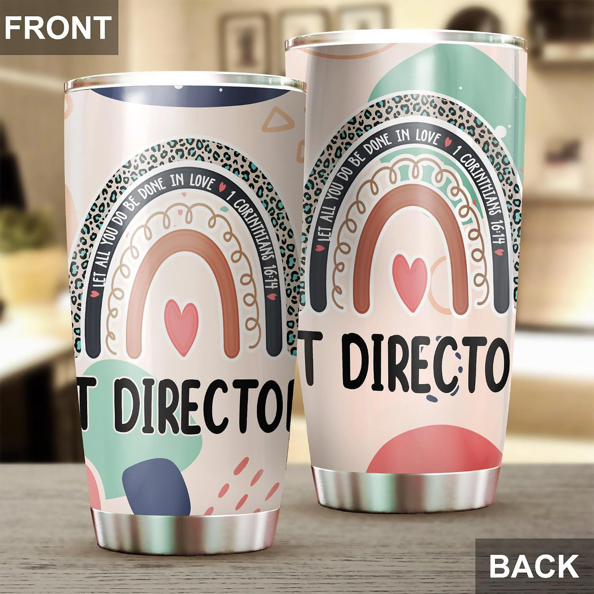 Let All You Do Be Done In Love Postal Clerk Tumbler Stainless Steel 20oz, Office Gifts Women Men Work Friends Coworker, Driking Coffee Cup For Birthday Christmas - Colors B