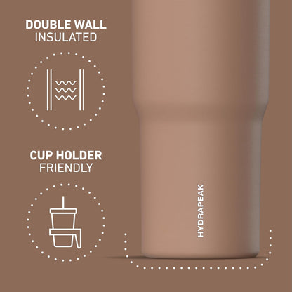 Nomad 32oz Stainless Steel Insulated Travel Tumbler with Handle & Straw Lid, Leakproof, Cupholder Friendly, Gym, Travel & Everyday Hydration, Cold 24 Hours (Pale Sage)