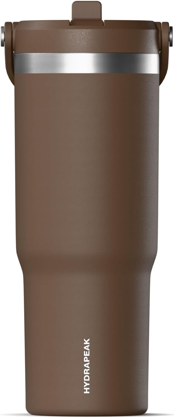 Nomad 32oz Stainless Steel Insulated Travel Tumbler with Handle & Straw Lid, Leakproof, Cupholder Friendly, Gym, Travel & Everyday Hydration, Cold 24 Hours (Pale Sage)