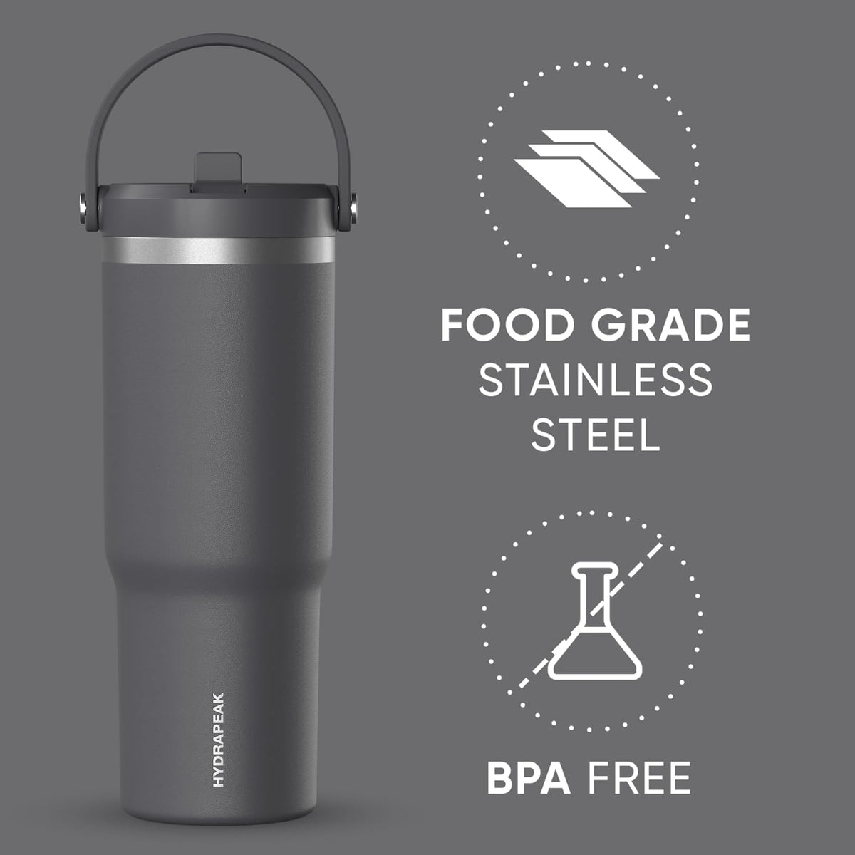 Nomad 32oz Stainless Steel Insulated Travel Tumbler with Handle & Straw Lid, Leakproof, Cupholder Friendly, Gym, Travel & Everyday Hydration, Cold 24 Hours (Pale Sage)