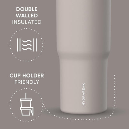 Nomad 32oz Stainless Steel Insulated Travel Tumbler with Handle & Straw Lid, Leakproof, Cupholder Friendly, Gym, Travel & Everyday Hydration, Cold 24 Hours (Pale Sage)
