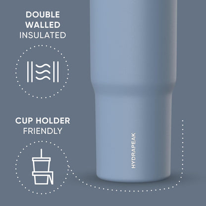 Nomad 32oz Stainless Steel Insulated Travel Tumbler with Handle & Straw Lid, Leakproof, Cupholder Friendly, Gym, Travel & Everyday Hydration, Cold 24 Hours (Pale Sage)