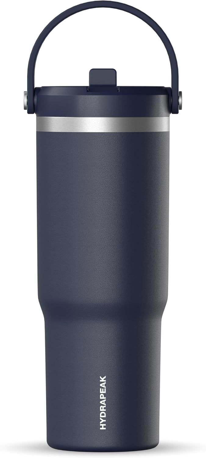 Nomad 32oz Stainless Steel Insulated Travel Tumbler with Handle & Straw Lid, Leakproof, Cupholder Friendly, Gym, Travel & Everyday Hydration, Cold 24 Hours (Pale Sage)