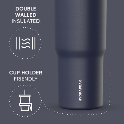 Nomad 32oz Stainless Steel Insulated Travel Tumbler with Handle & Straw Lid, Leakproof, Cupholder Friendly, Gym, Travel & Everyday Hydration, Cold 24 Hours (Pale Sage)