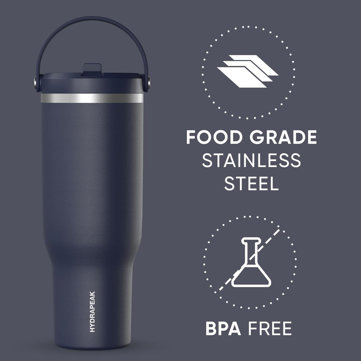 Nomad 32oz Stainless Steel Insulated Travel Tumbler with Handle & Straw Lid, Leakproof, Cupholder Friendly, Gym, Travel & Everyday Hydration, Cold 24 Hours (Pale Sage)