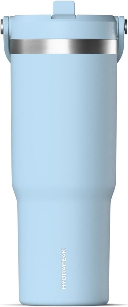 Nomad 32oz Stainless Steel Insulated Travel Tumbler with Handle & Straw Lid, Leakproof, Cupholder Friendly, Gym, Travel & Everyday Hydration, Cold 24 Hours (Pale Sage)