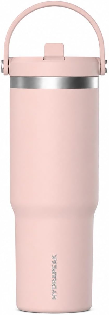 Nomad 32oz Stainless Steel Insulated Travel Tumbler with Handle & Straw Lid, Leakproof, Cupholder Friendly, Gym, Travel & Everyday Hydration, Cold 24 Hours (Pale Sage)
