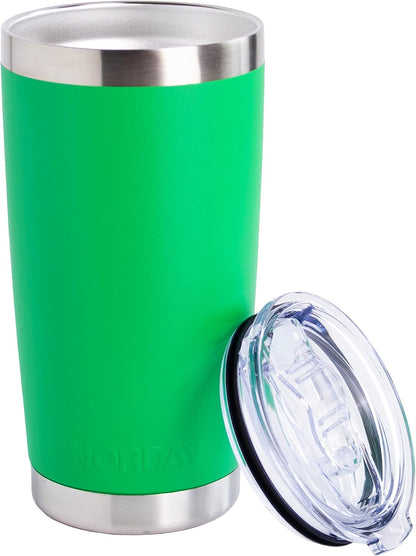 Tumbler Cup with Lid - 20oz Blue - Vacuum Insulated Stainless Steel - Keeps Temperature Up to 24hr - Anti Spill Lid